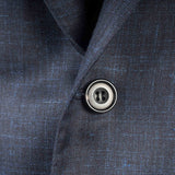 Kiton - Wool, Cashmere & Linen Dark Blue Checked Suit - Suit | Outlet & Sale