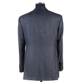 Kiton - Wool, Cashmere & Linen Dark Blue Checked Suit - Suit | Outlet & Sale