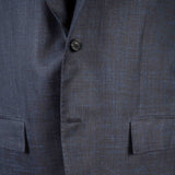 Kiton - Wool, Cashmere & Linen Dark Blue Checked Suit - Suit | Outlet & Sale