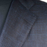 Kiton - Wool, Cashmere & Linen Dark Blue Checked Suit - Suit | Outlet & Sale