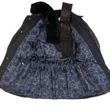 Massimo Sforza - Waterproof Silk Coat with Beaver Collar - Jacket | Outlet & Sale