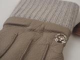 Stefano Ricci - Leather gloves Cashmere lining Eagle - Gloves | Outlet & Sale