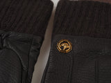Stefano Ricci - Leather gloves Cashmere lining Eagle logo - Gloves | Outlet & Sale