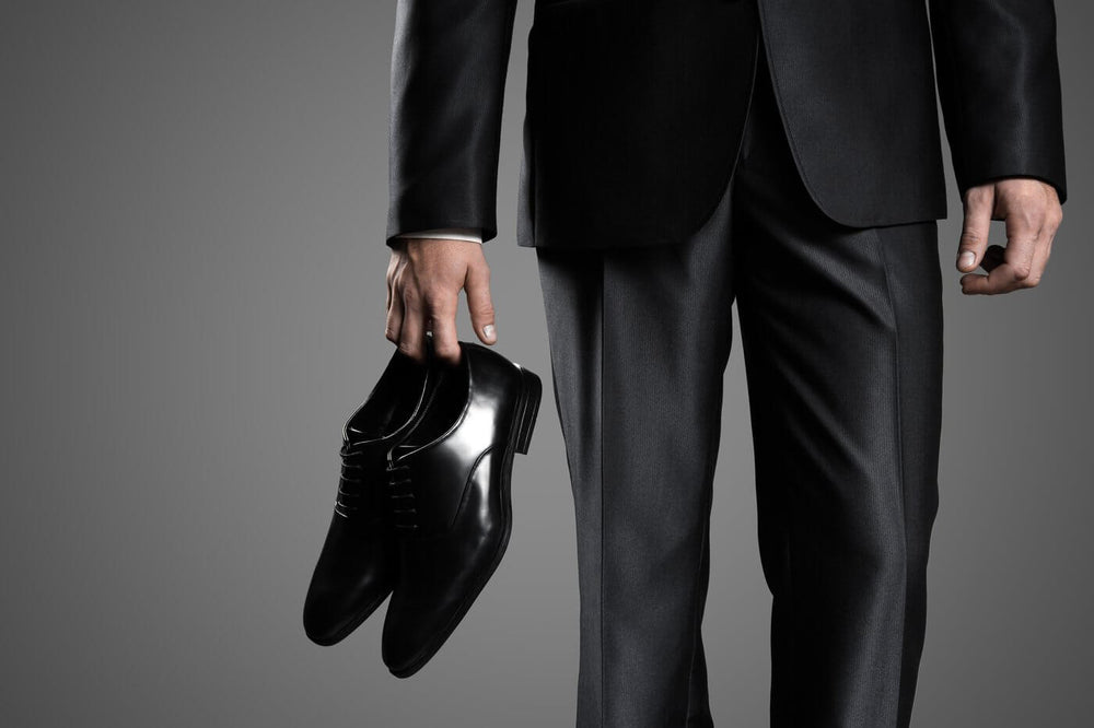 Fashion Flow Vienna - Suit men black shoes designer luxury dark evening 
