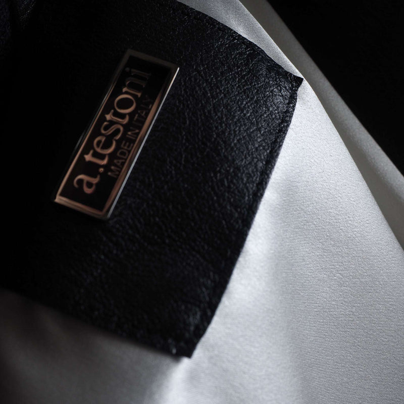 a.Testoni - Classic Dark Blue Lambskin Blouson - Jacket | Outlet & Sale