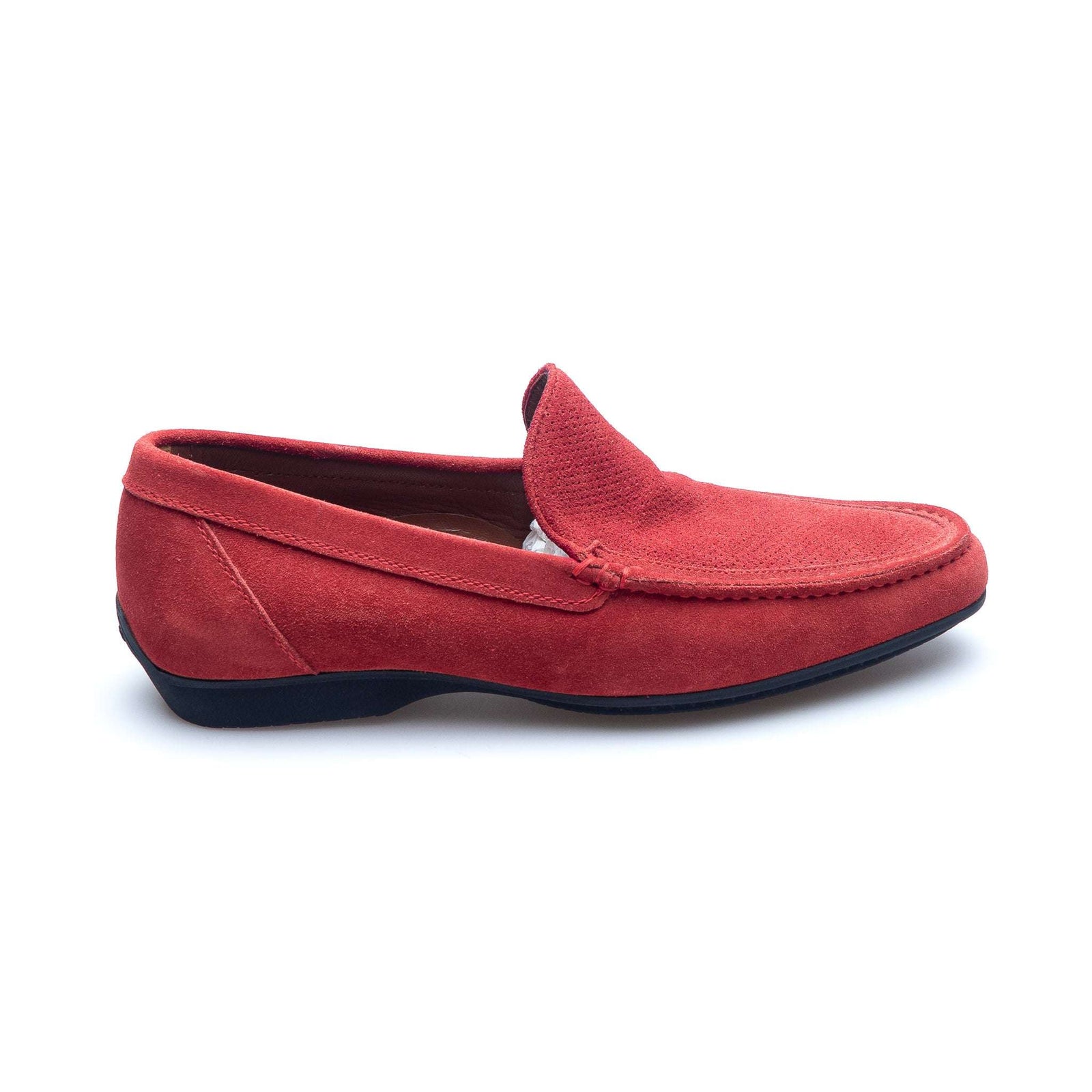 a.Testoni - Men's Perforated Suede Casual Moccasin