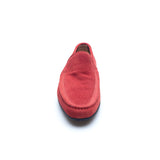 a.Testoni - Perforated Suede Casual Moccasin - Carnation - Shoes | Outlet & Sale