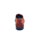 a.Testoni - Unlined Suede Derby - Red Wood - Shoes | Outlet & Sale