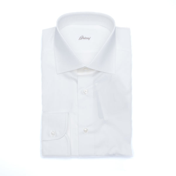 Brioni - Cotton GIZA 87 Formal Dress Shirt Off-White William Collar - Dress Shirt | Outlet & Sale