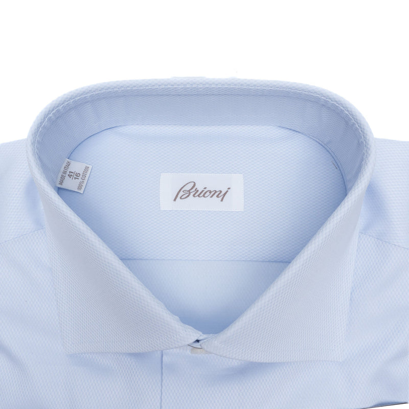 Brioni - Cotton GIZA 87 Formal Dress Shirt Sky Blue William Collar - Dress Shirt | Outlet & Sale