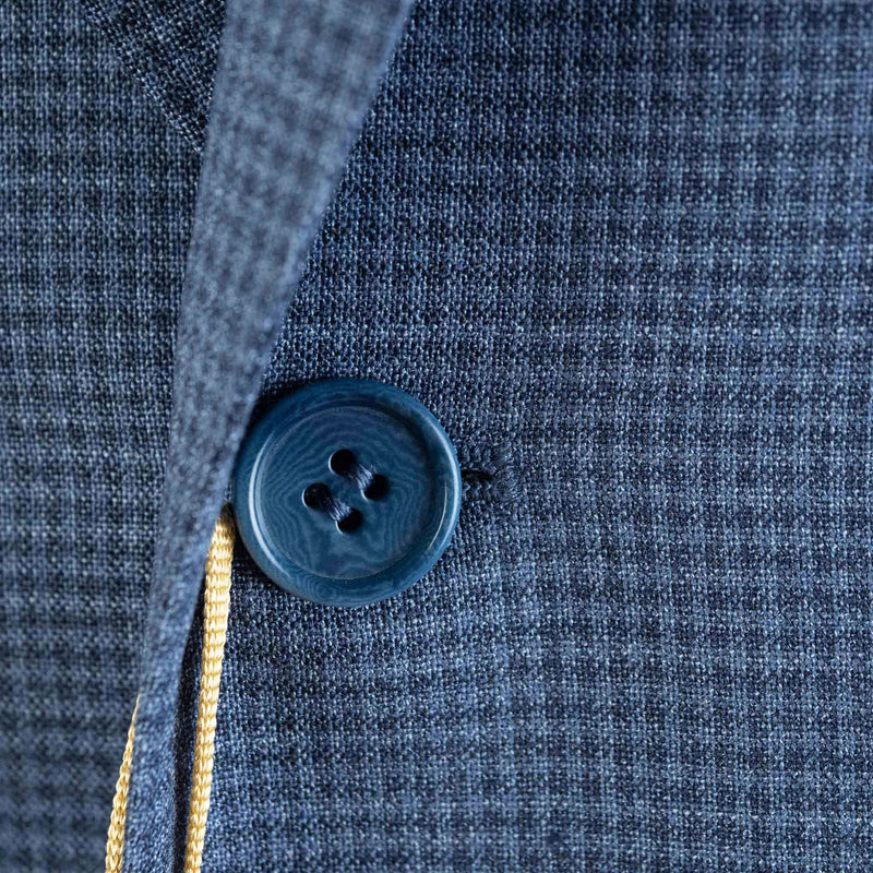 Canali - Blue Impeccabile Wool Check Suit - Suit | Outlet & Sale