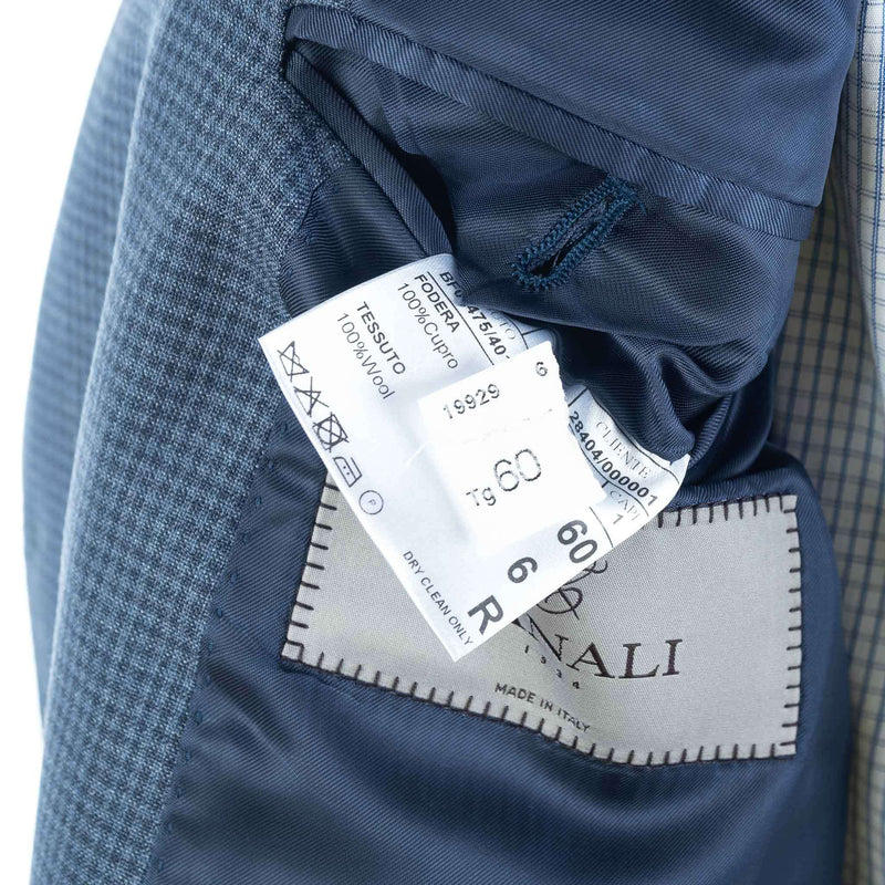 Canali - Blue Impeccabile Wool Check Suit - Suit | Outlet & Sale