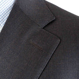 Canali - Dark Brown Birdseye/Solid Suit Wool - Suit | Outlet & Sale