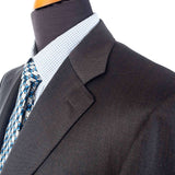 Canali - Dark Brown Birdseye/Solid Suit Wool - Suit | Outlet & Sale