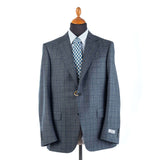 Canali - Medium Gray Suit - Dark Blue Glen Check - Suit | Outlet & Sale