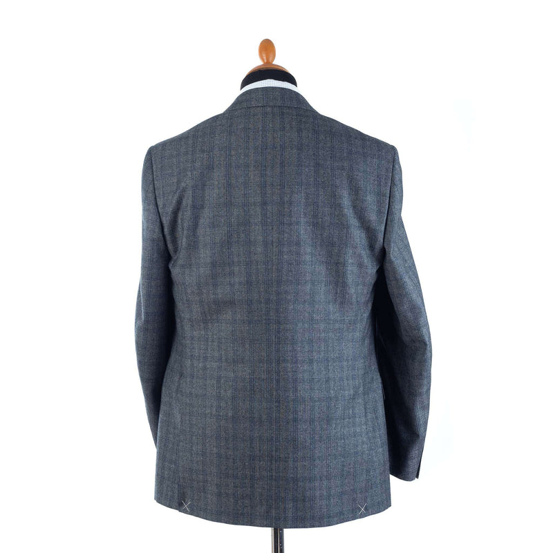 Canali - Medium Gray Suit - Dark Blue Glen Check - Suit | Outlet & Sale