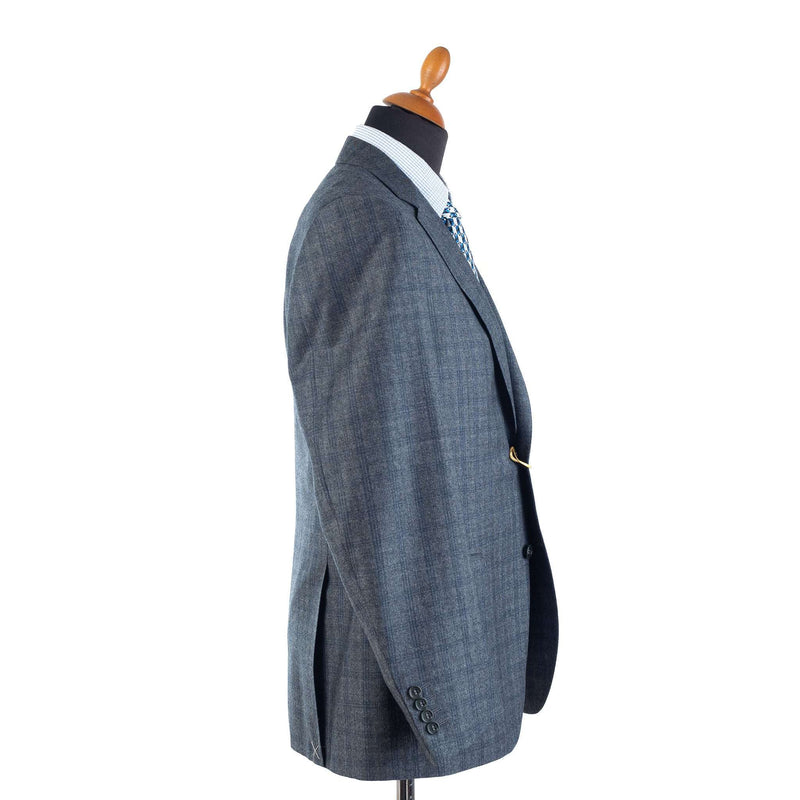 Canali - Medium Gray Suit - Dark Blue Glen Check - Suit | Outlet & Sale