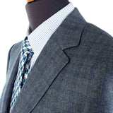 Canali - Medium Gray Suit - Dark Blue Glen Check - Suit | Outlet & Sale