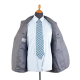 Canali - Short Gray Suit - Gray & Blue Glen Check - Suit | Outlet & Sale