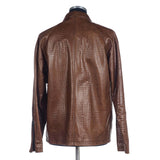 Hettabretz - Alligator Embossed Leather Blouson - Jacket | Outlet & Sale