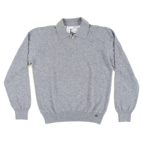 Hettabretz - Alligator Insert Zipp Pull Cashmere Sweater - Sweater | Outlet & Sale