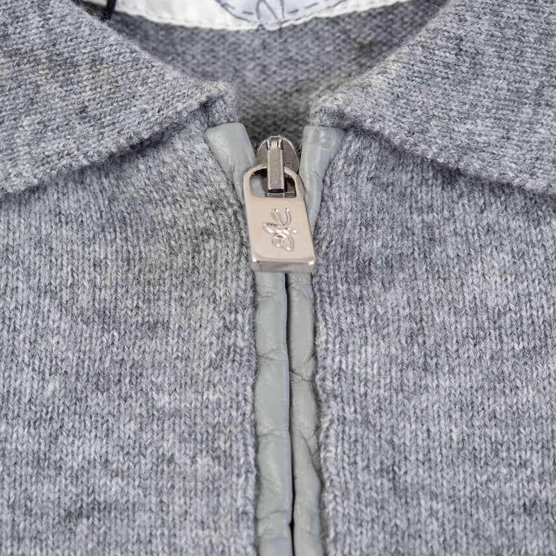 Hettabretz - Alligator Insert Zipp Pull Cashmere Sweater - Sweater | Outlet & Sale