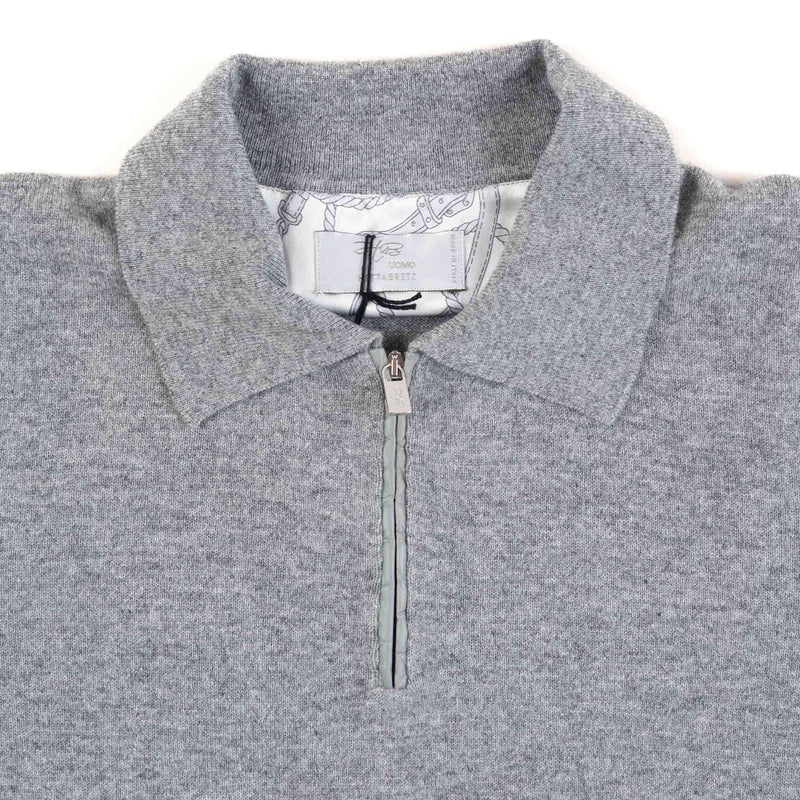 Hettabretz - Alligator Insert Zipp Pull Cashmere Sweater - Sweater | Outlet & Sale