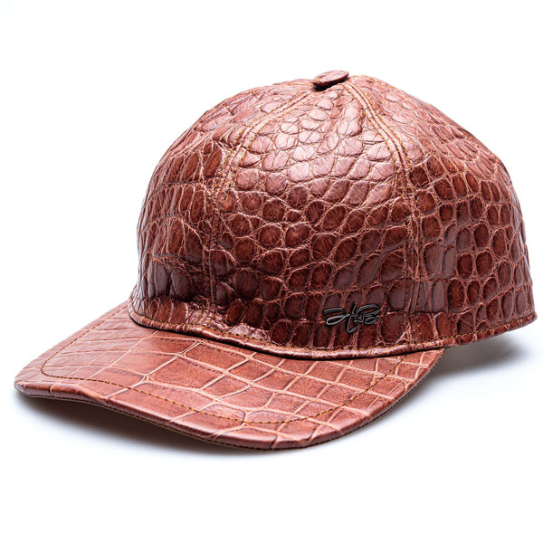 Hettabretz - Alligator Leather Cap with Logo - Hat | Outlet & Sale