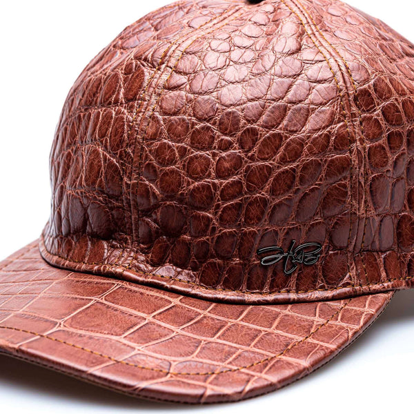 Hettabretz - Alligator Leather Cap with Logo - Hat | Outlet & Sale