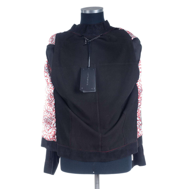 Hettabretz - Black Suede Jacket with Red Contrast - Jacket | Outlet & Sale