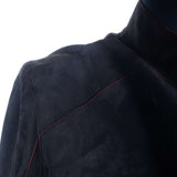 Hettabretz - Black Suede Jacket with Red Contrast - Jacket | Outlet & Sale