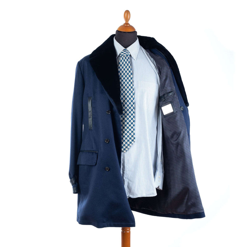 Hettabretz - Cashmere Double Breast with removable Shaved Mink collar - Jacket | Outlet & Sale