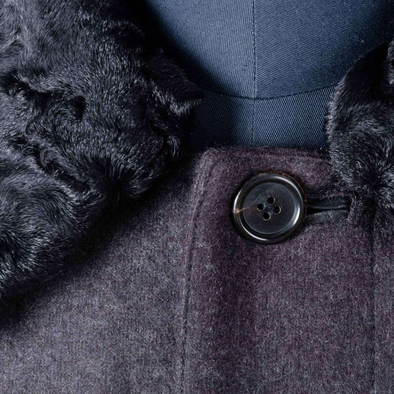 Hettabretz - Cashmere Long Coat with Removable Persian Collar - Jacket | Outlet & Sale