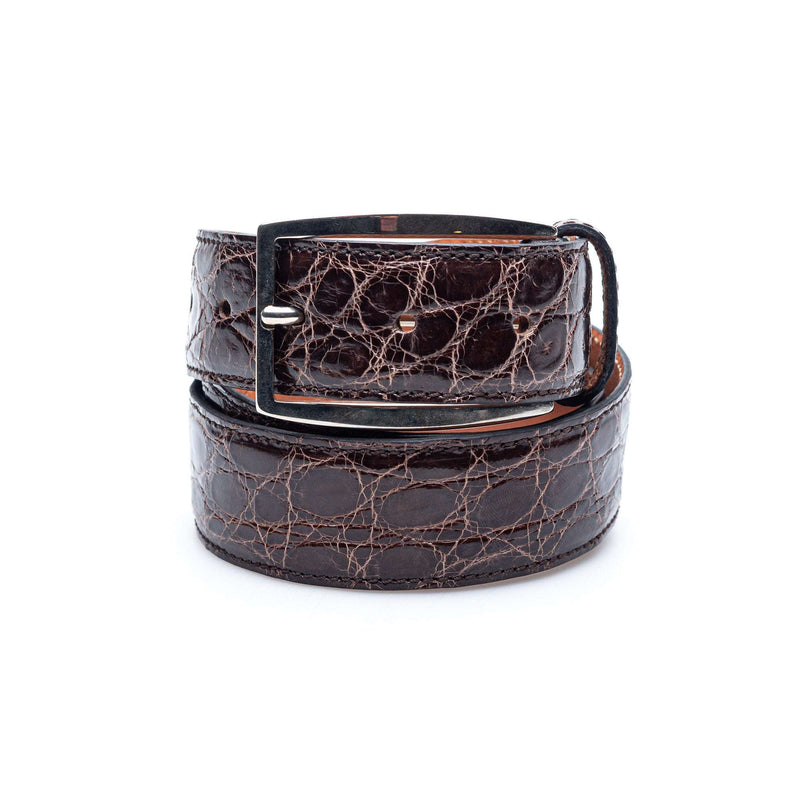 Hettabretz - Classic Flanke Brown Alligator Belt - Belt | Outlet & Sale