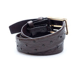 Hettabretz - Classic Ostrich Belt Gold - Belt | Outlet & Sale