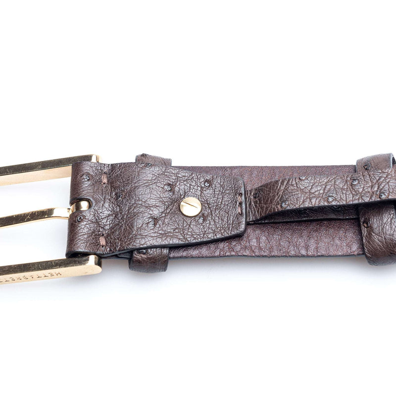 Hettabretz - Classic Ostrich Belt Gold - Belt | Outlet & Sale