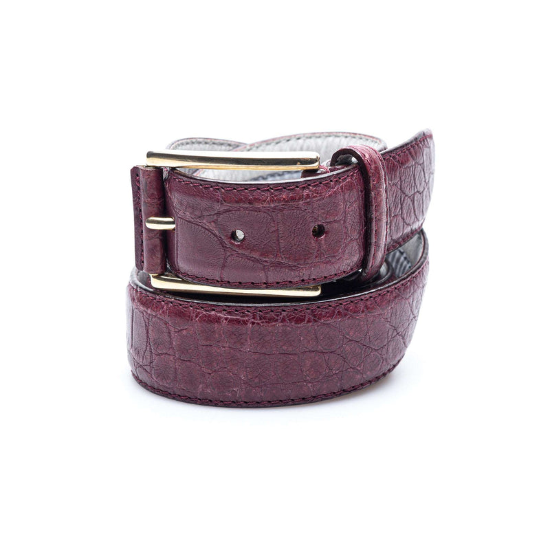 Hettabretz - Classic Red Vintage Effect Alligator Belt - Belt | Outlet & Sale