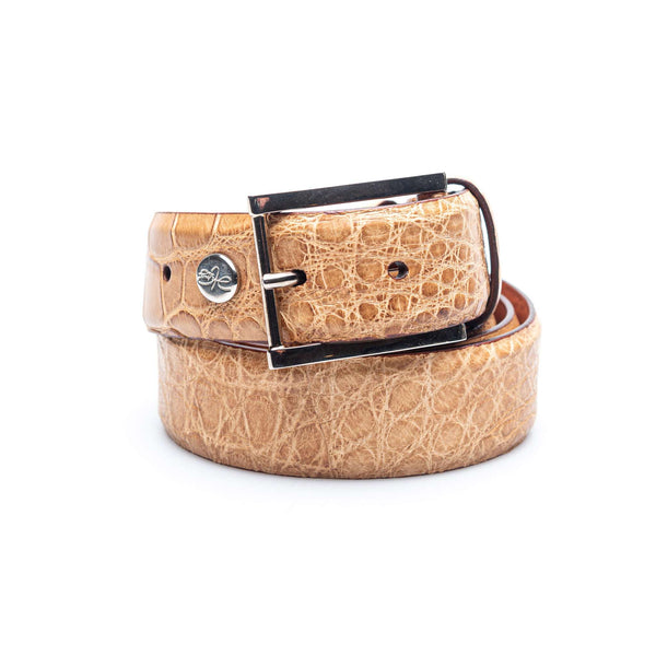 Hettabretz - Classic Tanned Alligator Leather Belt - Belt | Outlet & Sale