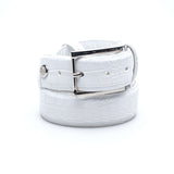 Hettabretz - Classic White Mate Alligator Belt - Belt | Outlet & Sale