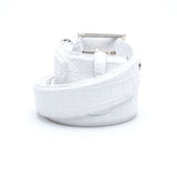 Hettabretz - Classic White Mate Alligator Belt - Belt | Outlet & Sale