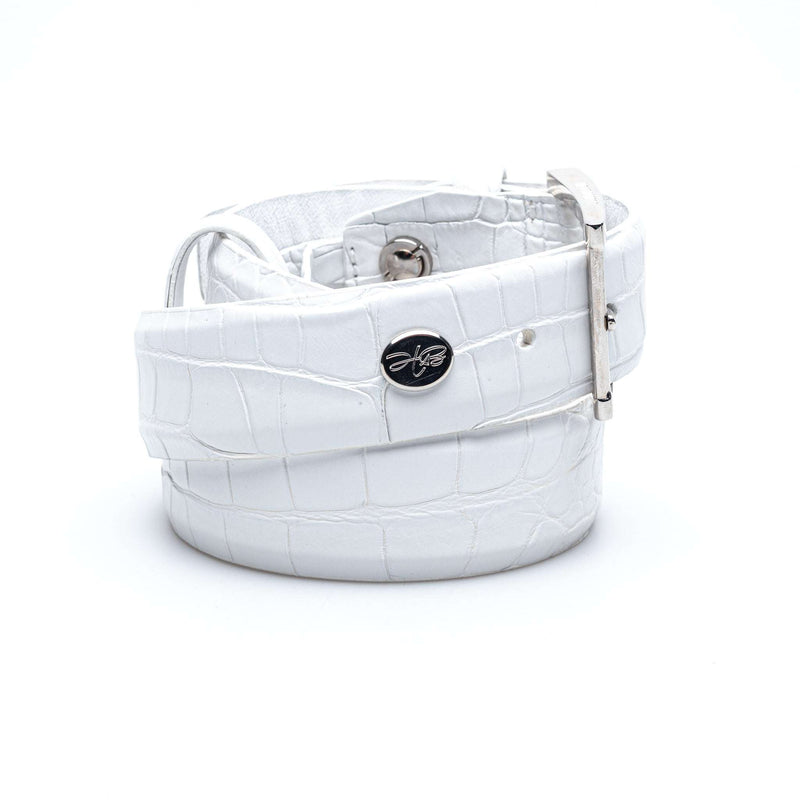 Hettabretz - Classic White Mate Alligator Belt - Belt | Outlet & Sale