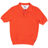 Hettabretz - Crocodile Insert Two Button Cashmere & Silk Polo Red - T-Shirt | Outlet & Sale