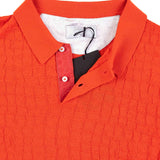 Hettabretz - Crocodile Insert Two Button Cashmere & Silk Polo Red - T-Shirt | Outlet & Sale