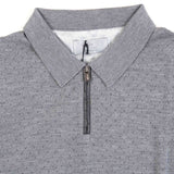 Hettabretz - Crocodile Insert Zipp Pull Cashmere & Silk Polo Grey - T-Shirt | Outlet & Sale