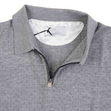 Hettabretz - Crocodile Insert Zipp Pull Cashmere & Silk Polo Grey - T-Shirt | Outlet & Sale