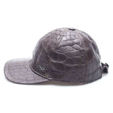 Hettabretz - Crocodile Luxury Cap with Logo - Dark Brown - Hat | Outlet & Sale