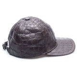 Hettabretz - Crocodile Luxury Cap with Logo - Dark Brown - Hat | Outlet & Sale