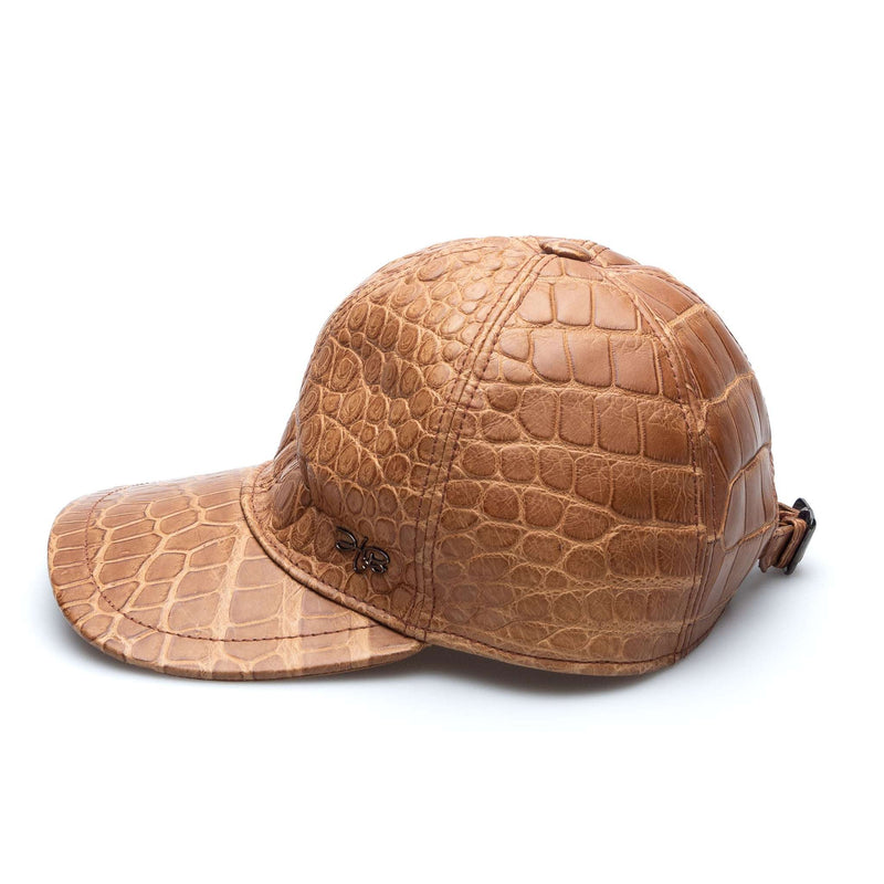 Hettabretz - Crocodile Luxury Cap with Logo - Honey / Brown - Hat | Outlet & Sale