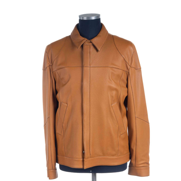 Hettabretz - Deerleather Biker-Coat with Contrast Stich - Jacket | Outlet & Sale