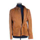 Hettabretz - Deerleather Biker-Coat with Contrast Stich - Jacket | Outlet & Sale